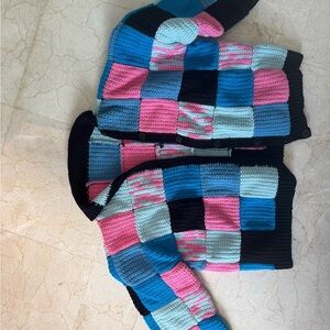 Haary Styles Inspired Colorful Patchwork Cardigan Handmade
